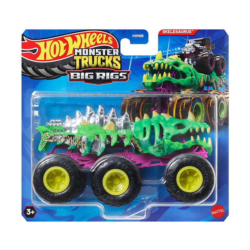 Hot Wheels - Monster Truck Big Rigs Skeleraurus - Imagen 1