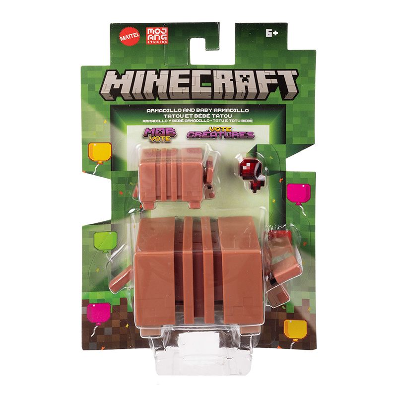 Figura Minecraft Armadillo y bebé 8cm - Imagen 1