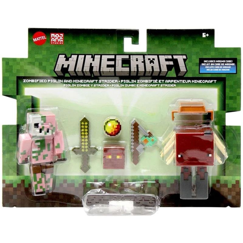 Minecraft Pack Figuras Zombified Piglin - Strider 8cm