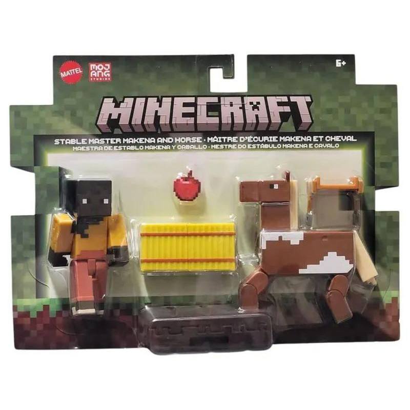 Minecraft Packs Figuras Horse Jockey - Makena 8cm