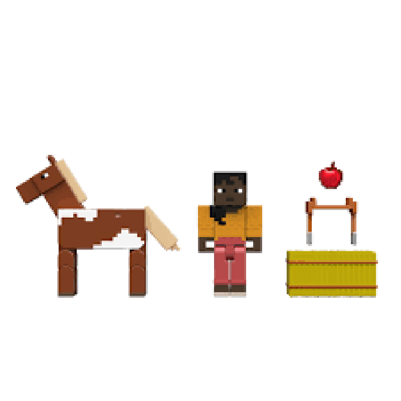 Minecraft Packs Figuras Horse Jockey - Makena 8cm - Imagen 1