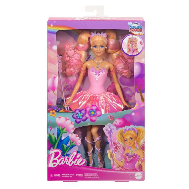Barbie Color Change Muñeca Hada Rosa de Fantasía - Imagen 1