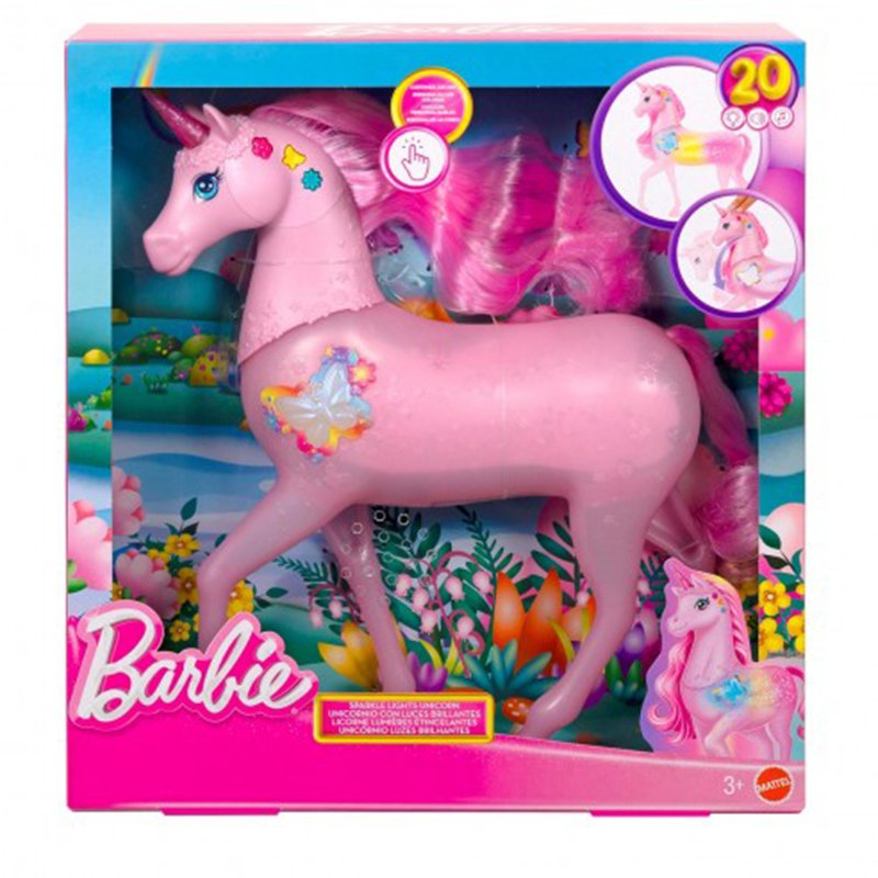 Barbie Unicornio Mágico Fantasía con luces y sonidos - Imagen 1