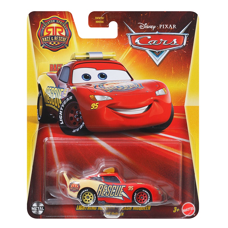 Disney Cars Coche Lightning McQueen Race and Rescue - Imagen 1