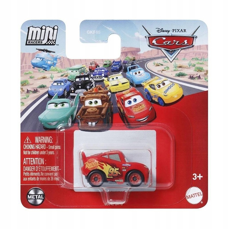 Disney Cars Coche Mini Racers Rayo McQueen - Imagen 1