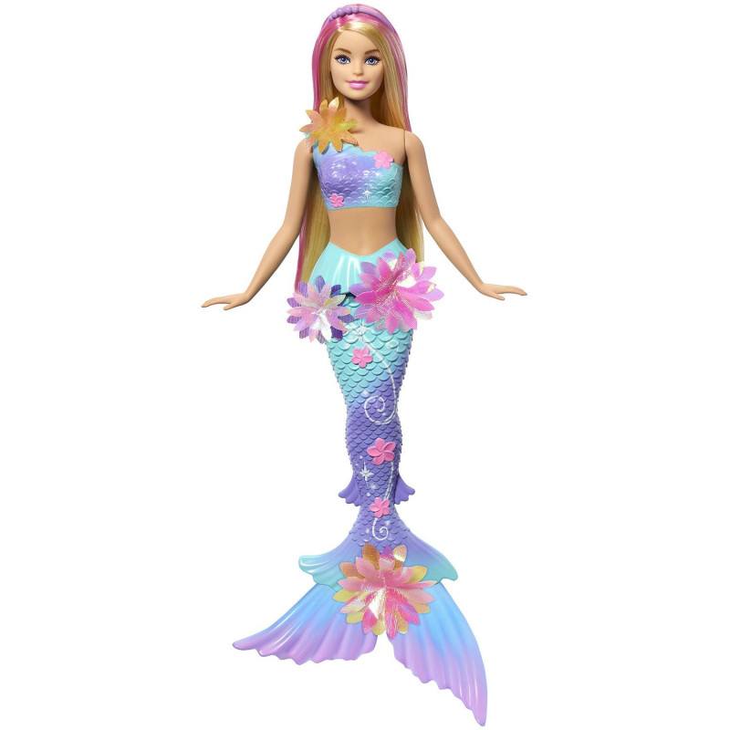 Barbie Muñeca Sirena Mágica Flores - Imagen 1
