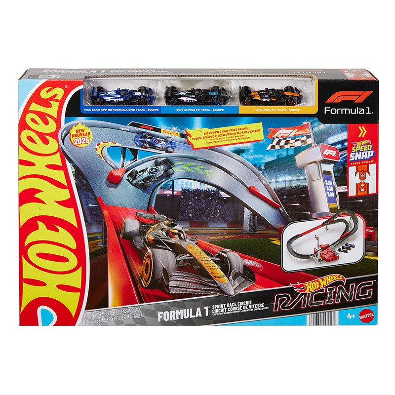 Hot Wheels Formula 1 Circuito Race Sprint con 3 coches 1:64