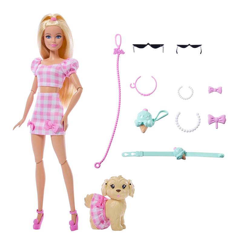 Barbie Twinning Looks Rosa con Mascota - Imagen 2