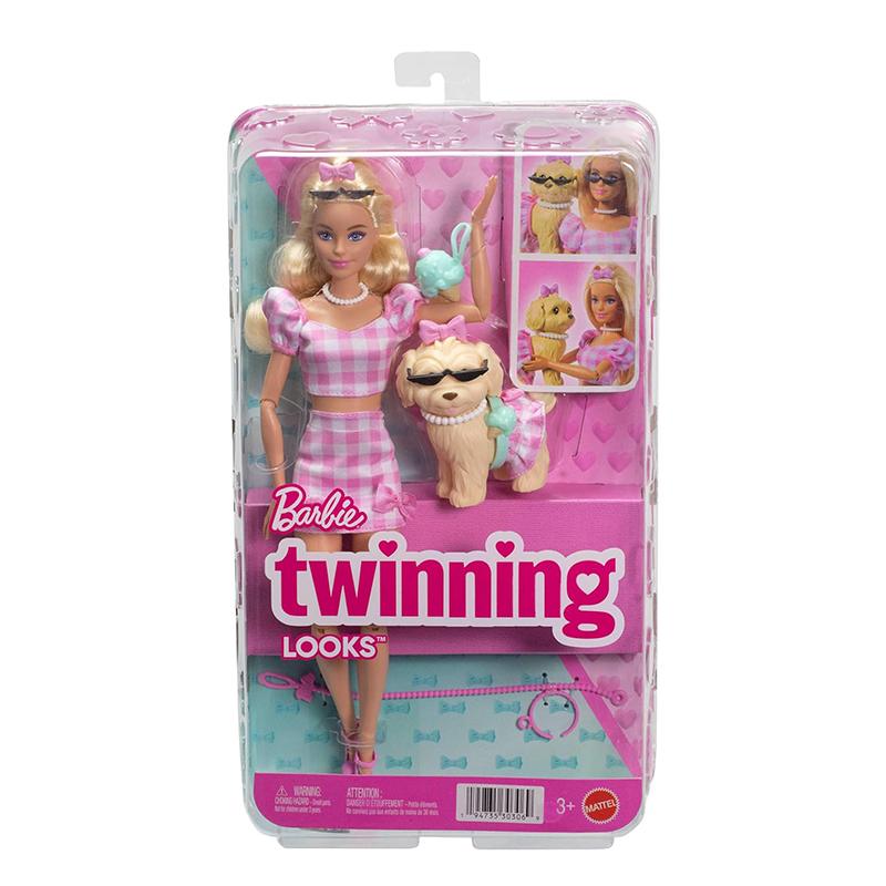 Barbie Twinning Looks Rosa con Mascota - Imagen 3