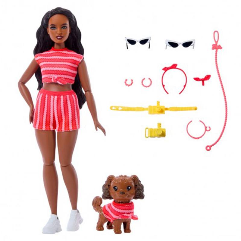Barbie Twinning Muñeca Afro con perrito mascota - Imagen 1