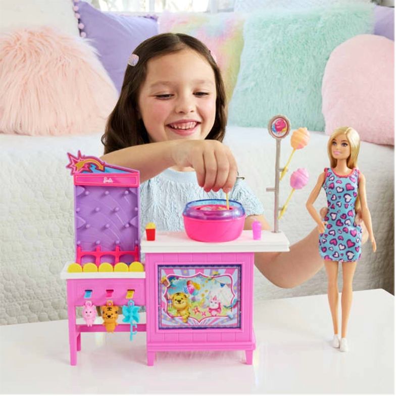 Barbie Muñeca conjunto tienda algodón de azúcar - Imagen 1
