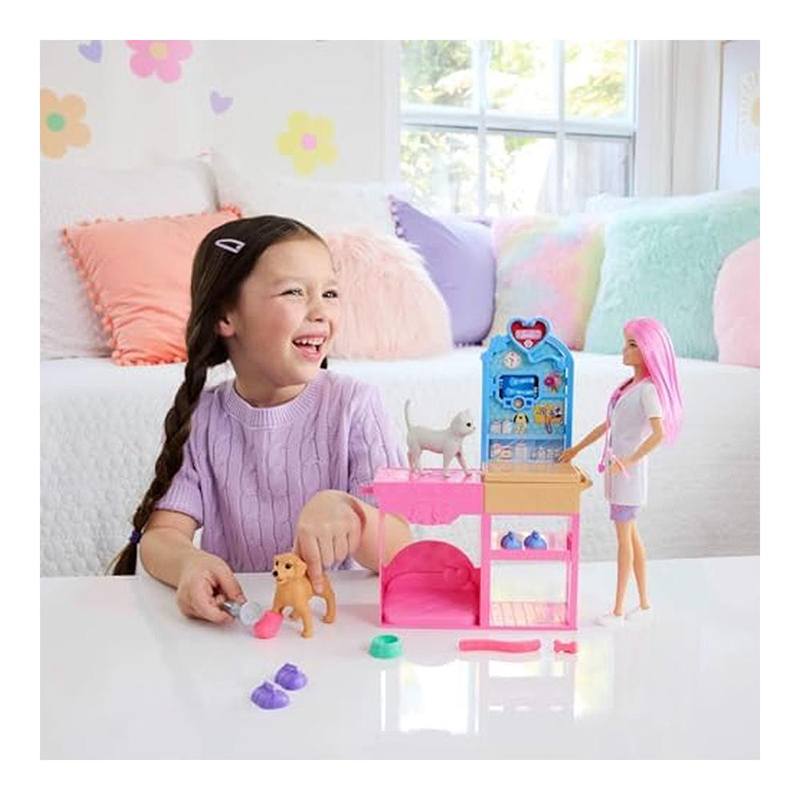 Barbie Clínica Veterinaria con 10 accesorios - Imagen 4