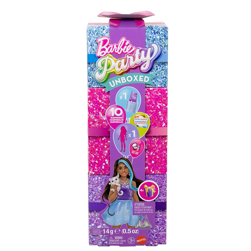 Barbie Muñeca Glam Party Unboxed con accesorios - lila - Imagen 1
