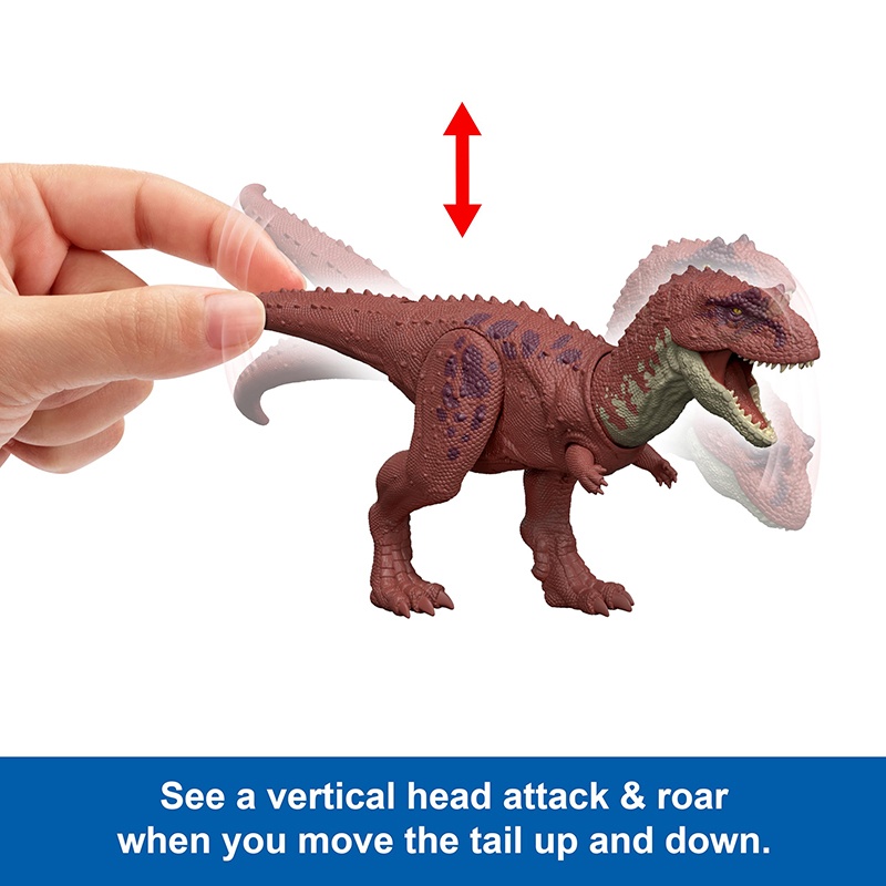 Jurassic World Figura dinossauro Wild Roar Attack Aucasaurus - Imagem 1