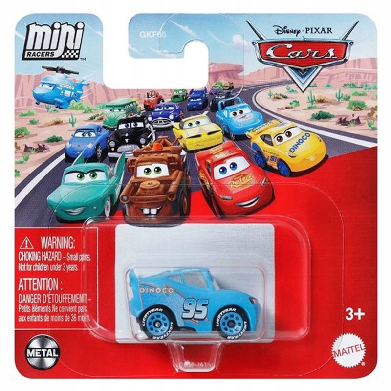 Disney Cars Carro Mini Racers Dinoco Lightning McQueen