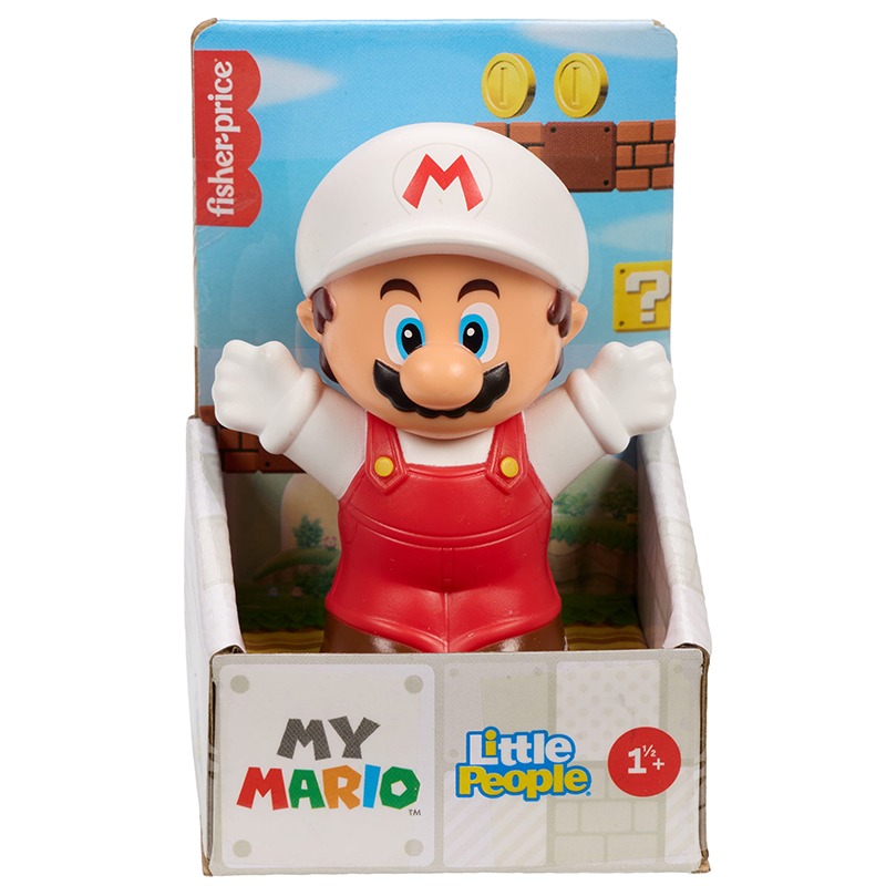 Mario Bros Little People Figura Mario Gorra Blanca Fisher-Price - Imagen 2