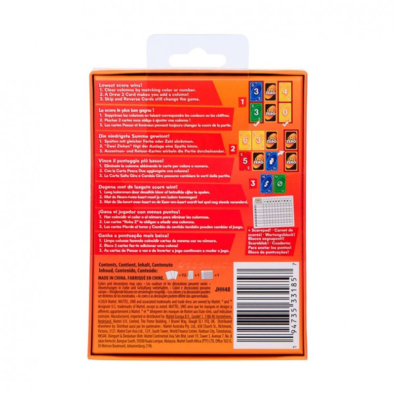 Jogo de cartas UNO Zero - Imagem 3