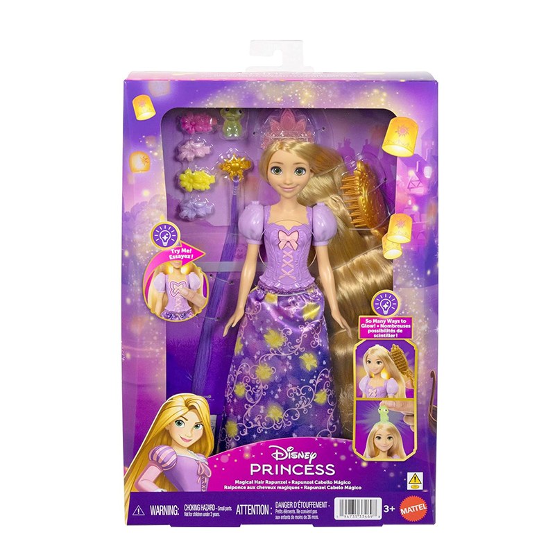 Disney Princesas Boneca Rapunzel Cabelo Mágico - Imagem 3