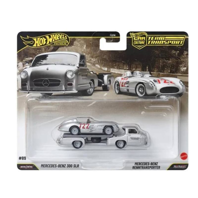 Hot Wheels Team Transport Camión Mercedes con Coche Mercedes 300 SLR 1:64