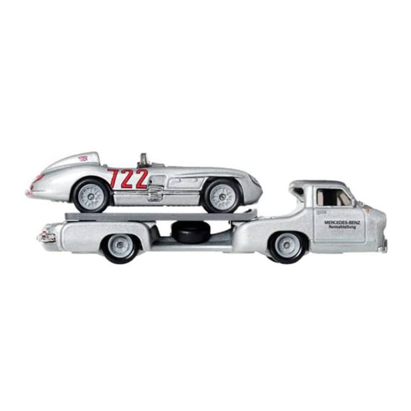 Hot Wheels Team Transport Camión Mercedes con Coche Mercedes 300 SLR 1:64 - Imagen 1
