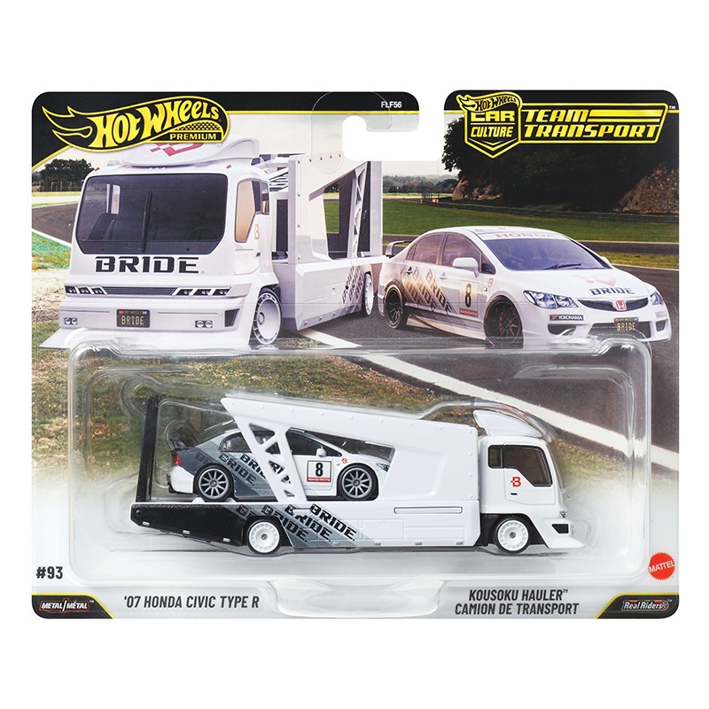 Hot Wheels Team Transport - Camión con Honda Civic Type R 1:64