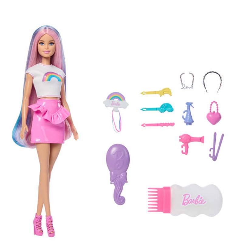 Barbie Muñeca Mechas Arcoíris