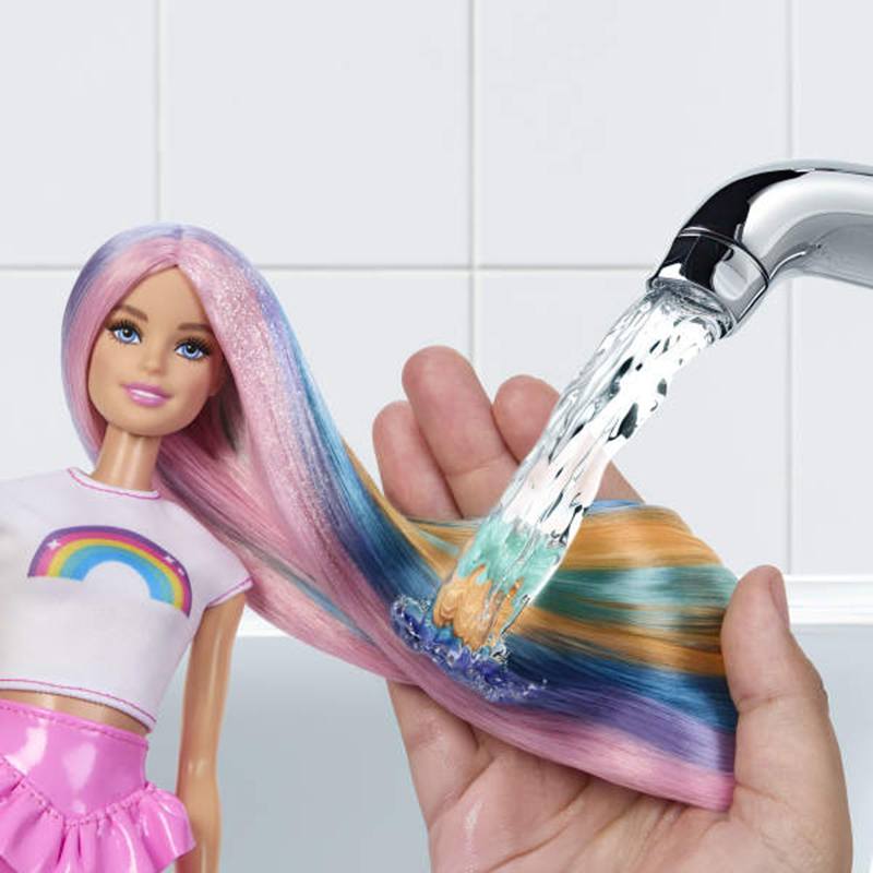 Barbie Muñeca Mechas Arcoíris - Imagen 1