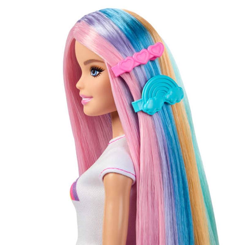 Barbie Muñeca Mechas Arcoíris - Imagen 3
