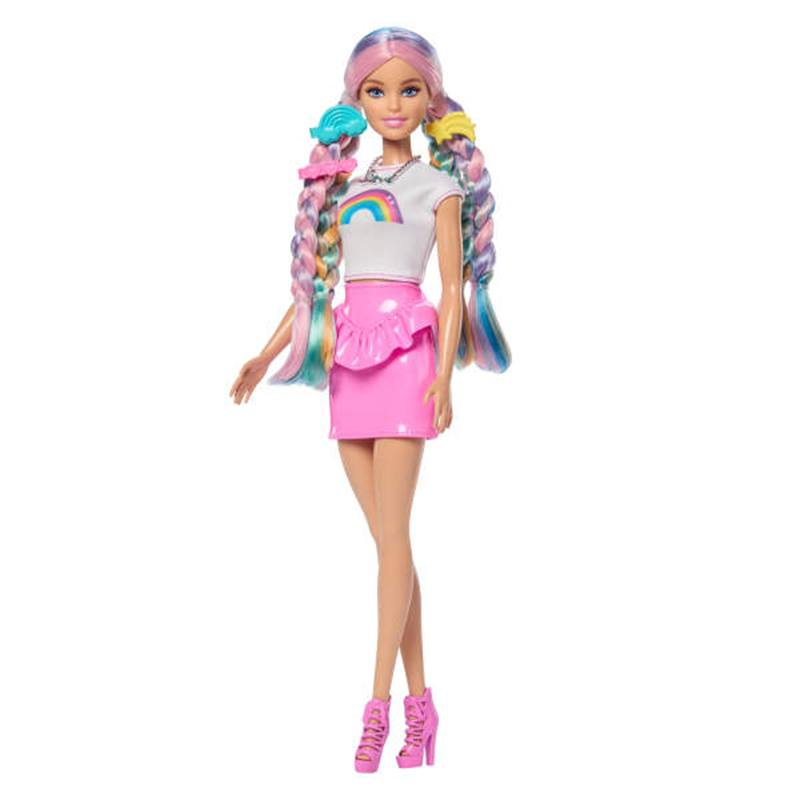 Barbie Muñeca Mechas Arcoíris - Imagen 4