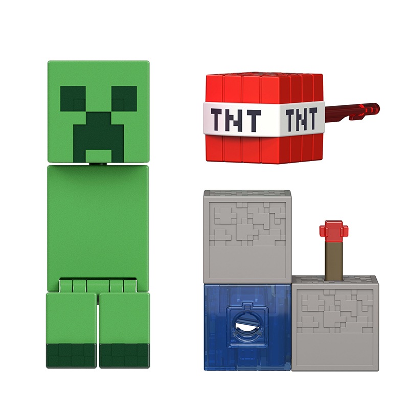 Minecraft Figura Creeper con accesorios 9cm - Imagen 1