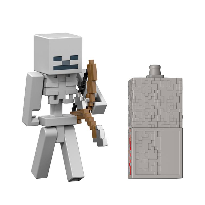 Minecraft Figura Skeleton com acessórios 9cm