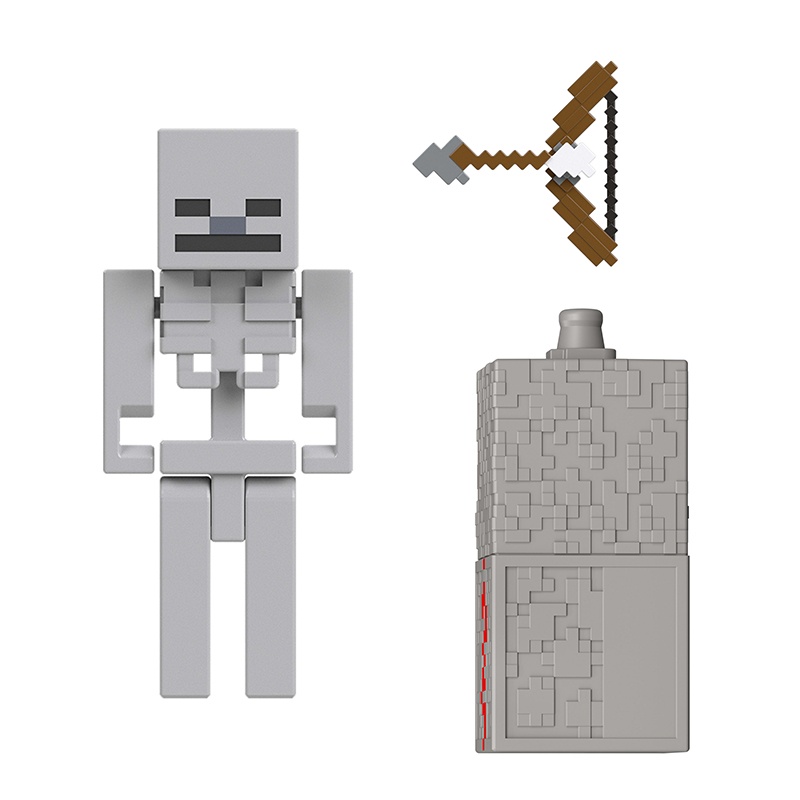 Minecraft Figura Skeleton con accesorios 9cm - Imagen 1