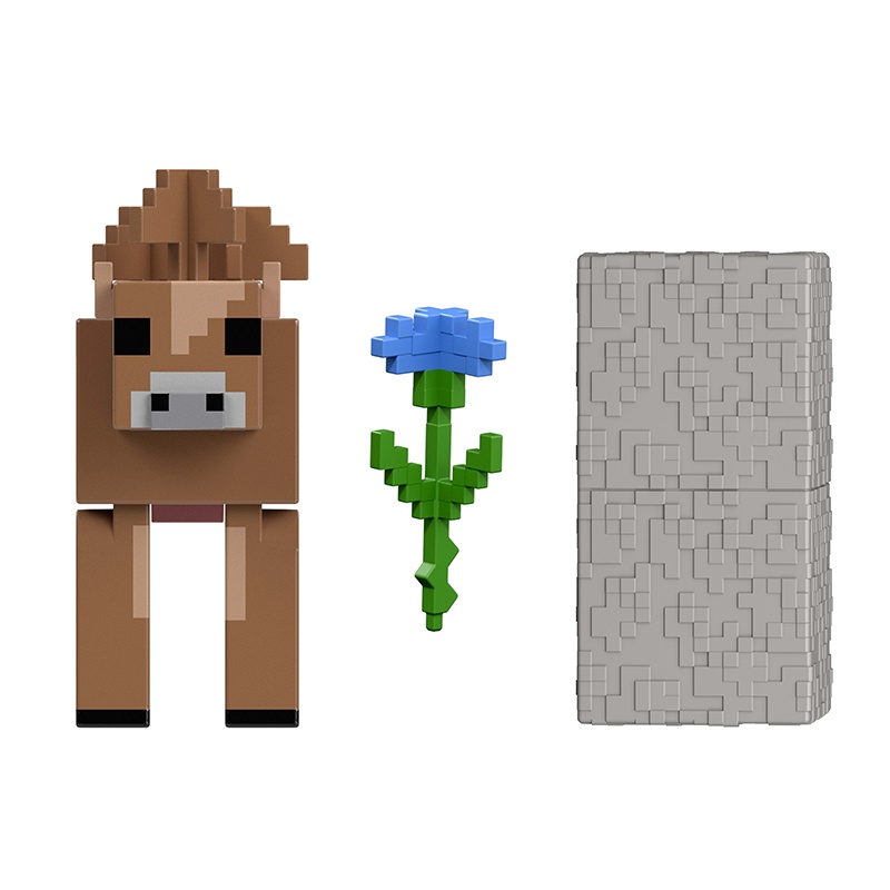 Minecraft Figura Brown Mooshroom con accesorios 9cm - Imagen 2