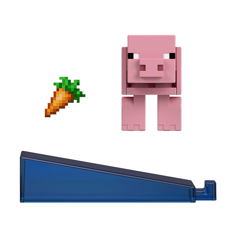 Minecraft Figura Pig con accesorios 9cm - Imagen 1