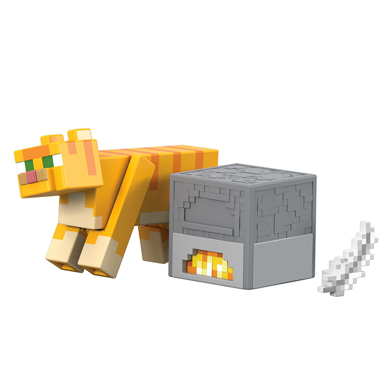 Minecraft Figura Red Tabby Cat 8cm - Imagen 1
