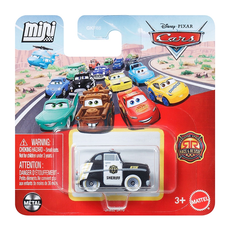 Disney Cars Mini Racers Carro Sheriff Resgate