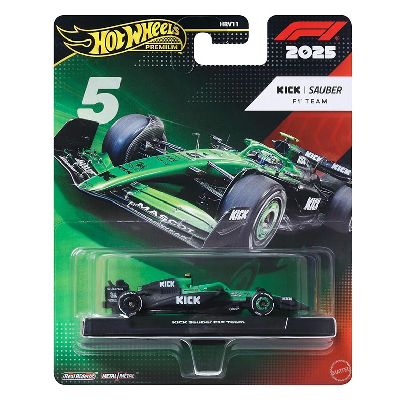 Hot Wheels Coche Formula 1 - Kick Sauber F1 Team 5 1:64