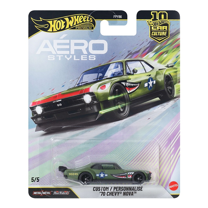 Hot Wheels Coche Custom Personnalise '70 Chevy Nova Aéro Styles Car Culture 1:64