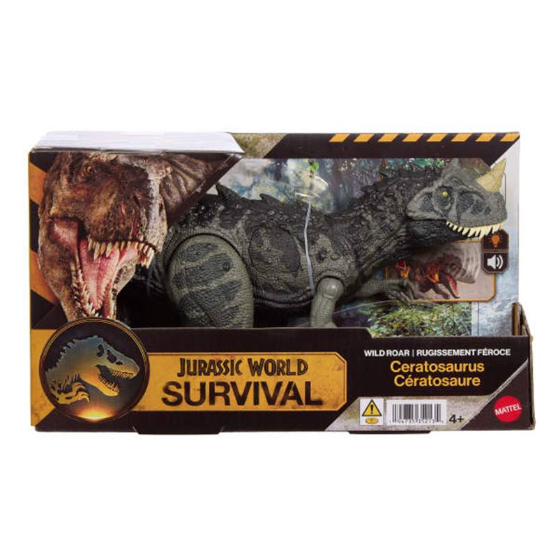Jurassic World Survival Figura Dinosaurio Ceratosaurus Wild Roar - Imagen 4