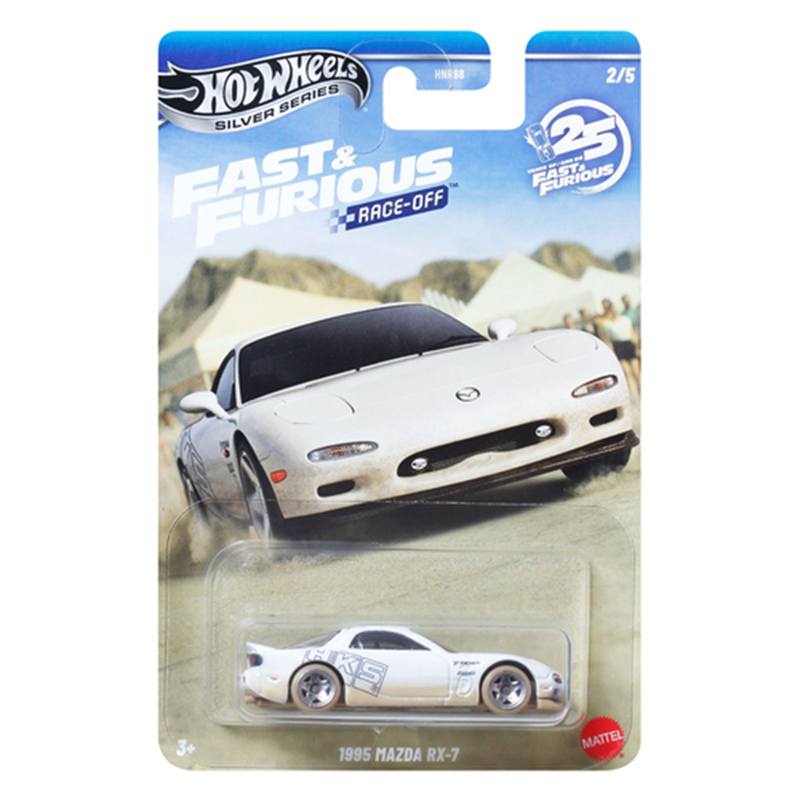 Hot Wheels Fast and Furious Coche 1995 Mazda RX-7 Race-Off 1:64