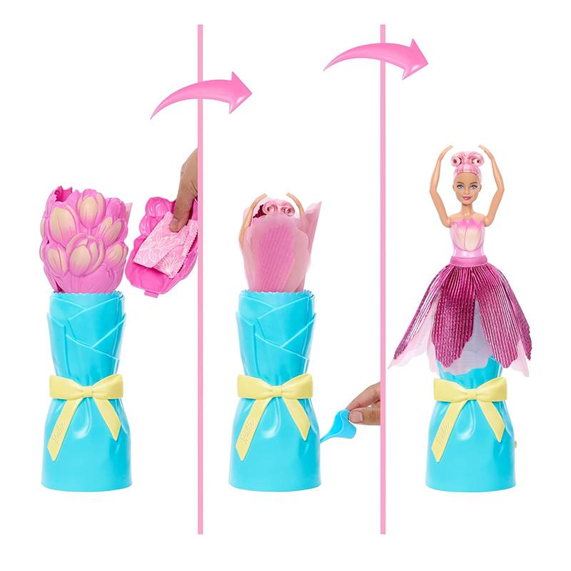 Barbie Petal Pop Muñeca Tulipan Rosa - Imagen 2