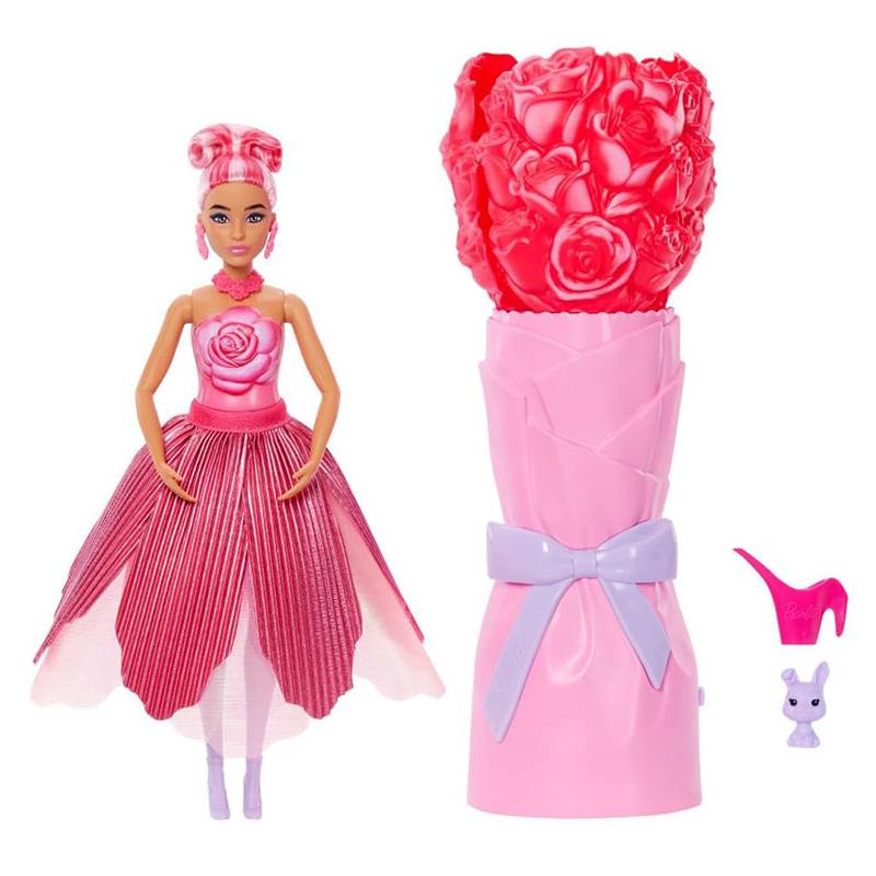 Barbie Petal Pop Muñeca Rosa Roja
