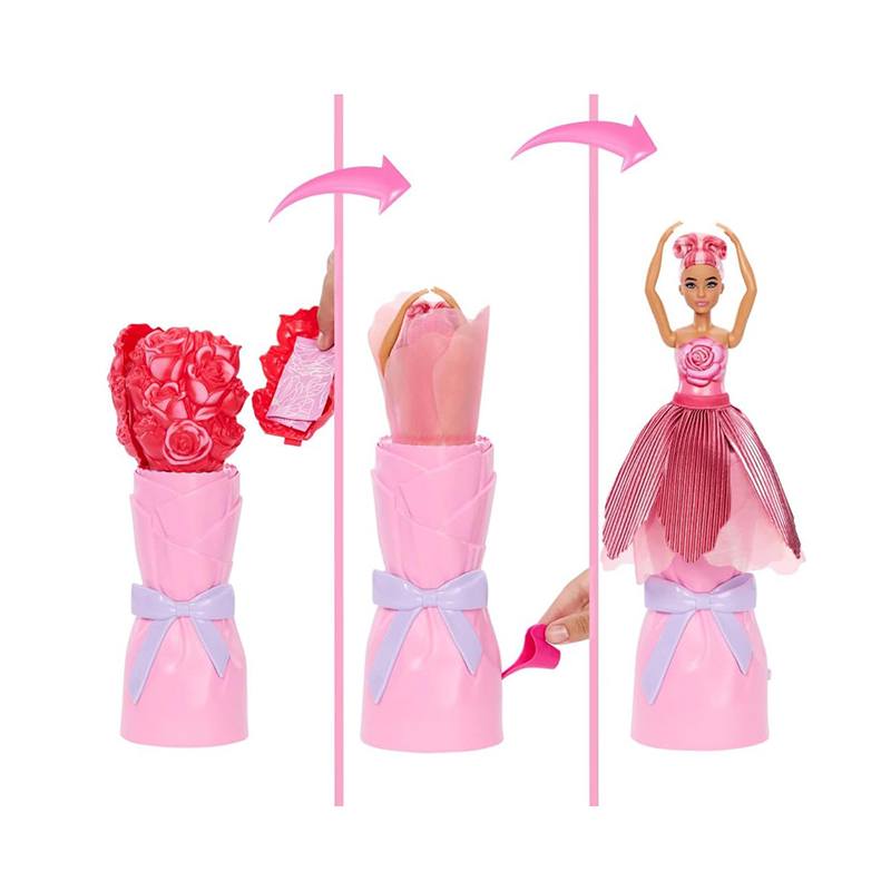 Barbie Petal Pop Boneca Rosa Vermelha - Imagem 1