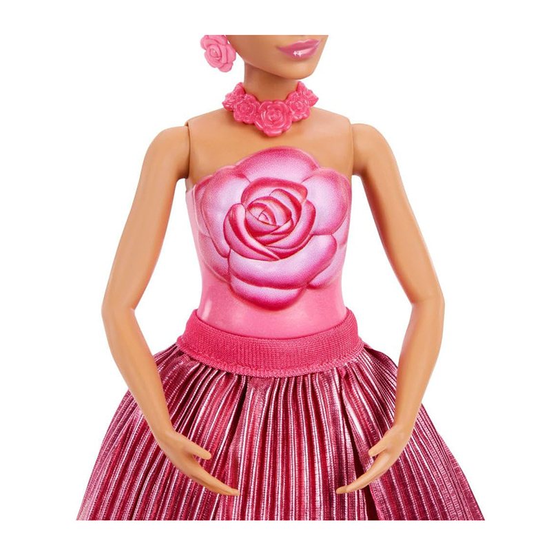 Barbie Petal Pop Boneca Rosa Vermelha - Imagem 3