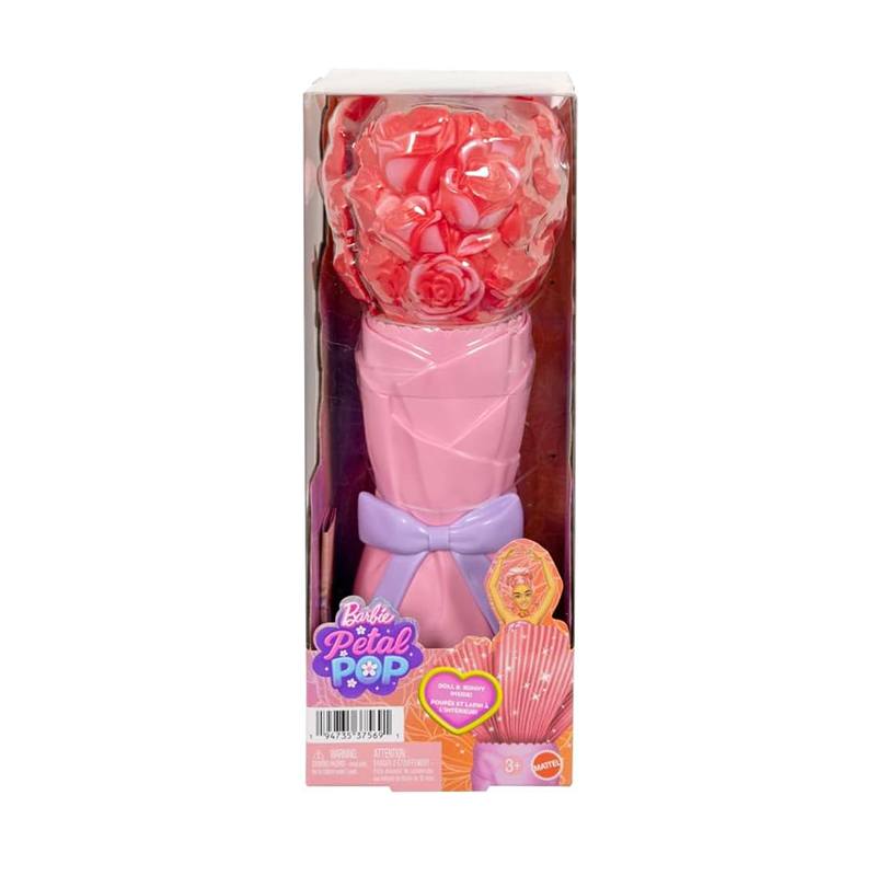 Barbie Petal Pop Boneca Rosa Vermelha - Imagem 5
