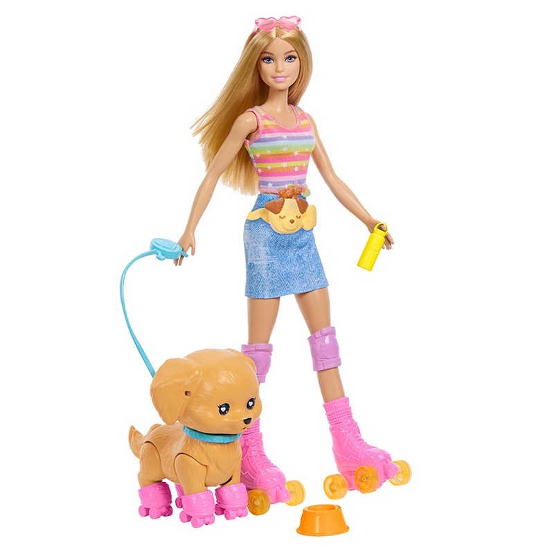Barbie Muñeca Patina y Corre con Perrito