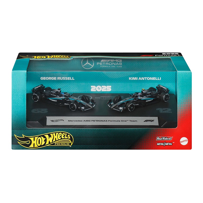 Hot Wheels F1 - Pack 2 Coches Premium Mercedes-AMG Petronas