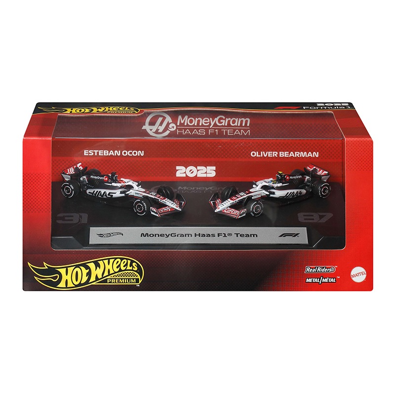 Hot Wheels F1 - Pack 2 Coches Premium Team Money Haas