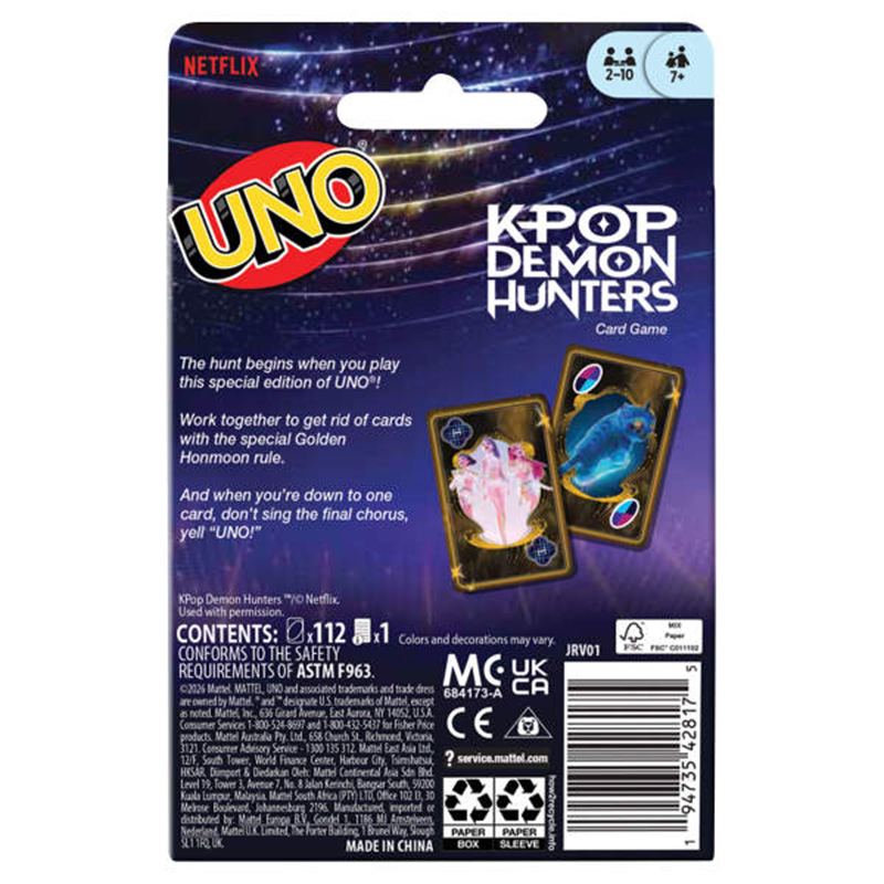 K-POP Demon Hunters - Juego de cartas UNO - Imagen 4
