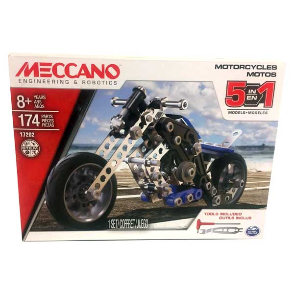 Meccano 5 Modelos en 1 Moto - Imagen 1